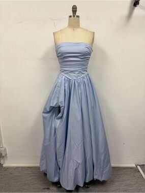 Windsor Strapless Light Blue Ruched Bodice Maxi Ball Gown(LAST ONE )